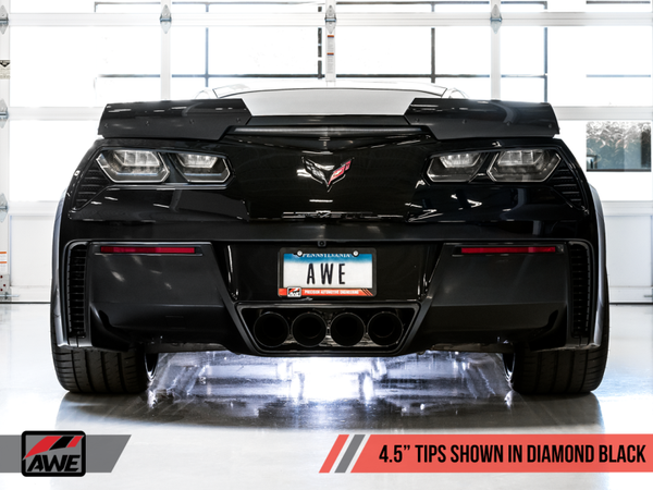 AWE Tuning 14-19 Chevy Corvette C7 Z06/ZR1 (w/o AFM) Track Edition Axle-Back Exhaust w/Black Tips