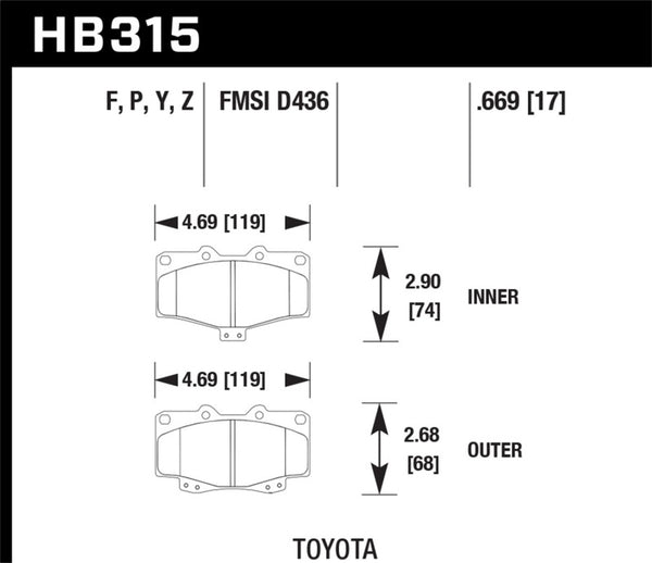 Hawk LTS Street Brake Pads