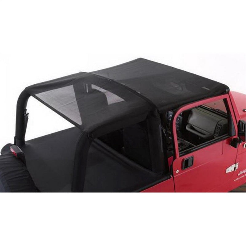 Rampage 2007-2018 Jeep Wrangler(JK) Combo Sun Brief/Safari Top - Black Mesh