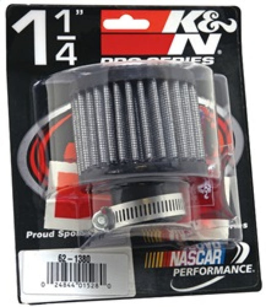 K&N 1.25in Flange ID x 3in OD x 2.5 inch H Rubber Base Crankcase Vent Filter