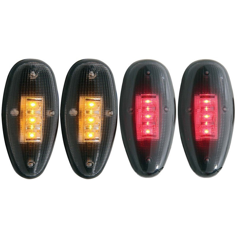 ANZO 1999-2014 Chevrolet Silverado 3500 LED Fender Light Kit Smoke 2pc Amber / 2pc Red