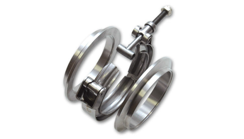 Vibrant T304 SS V-Band Flange Assembly for 2-3/8in O.D. Tubing incl 2 V-Band flanges & 1 V-Band