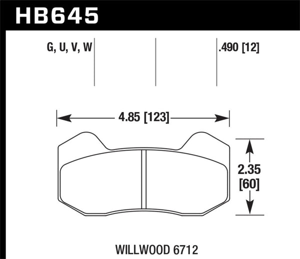 Hawk Wilwood Type 6712 DTC-30 Brake Pads