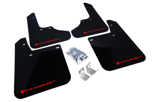 Rally Armor 1993-2001 Subaru Impreza UR Black Mud Flap w/ Red Logo