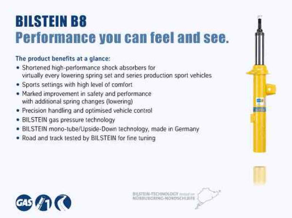 Bilstein B8 (SP) 06-11 Toyota Yaris Front Right Monotube Strut Assembly