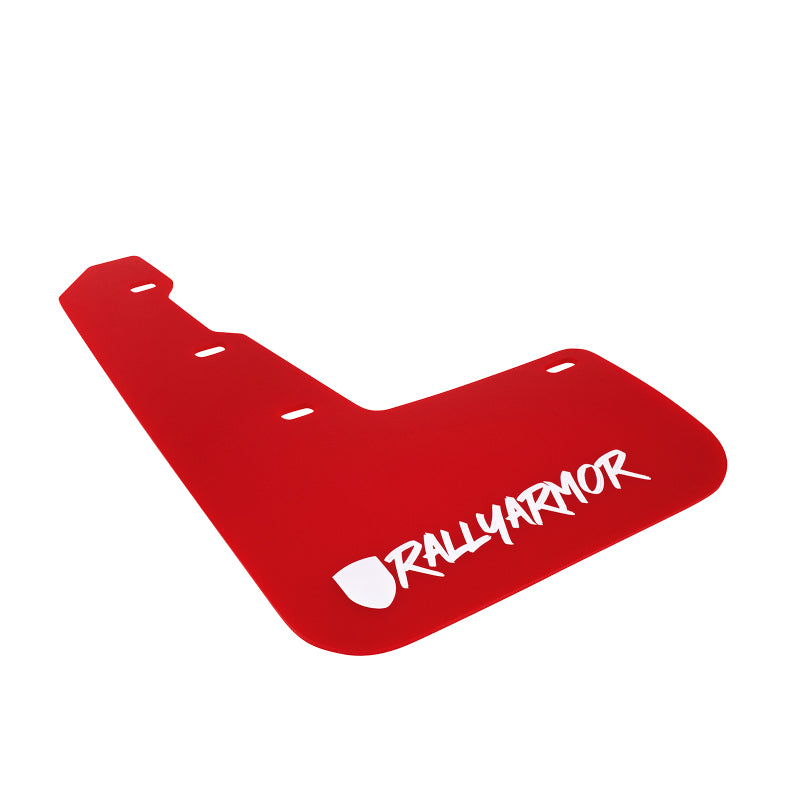 Rally Armor 15+ Subaru WRX & STi Sedan Only UR Red Mud Flap w/ White Logo and Altered Font