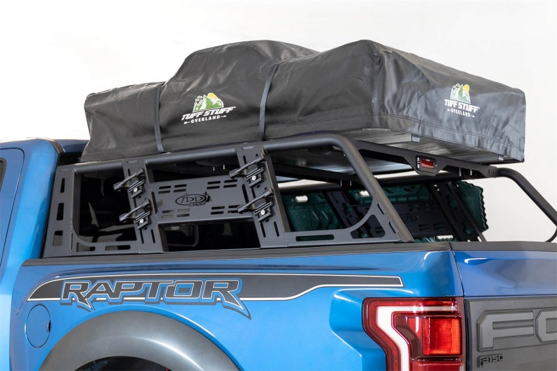 Addictive Desert Designs 2015+ Ford F-150 Overlander Chase Rack w/ 3rd Brake Light - Hammer Black