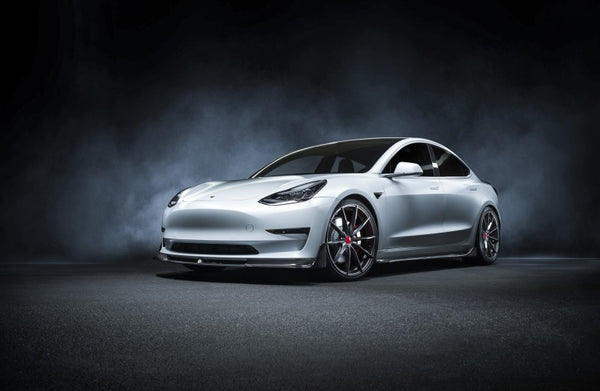 Vorsteiner Tesla Model 3 Volta Aero Front Spoiler Carbon Fiber PP 2x2 Glossy