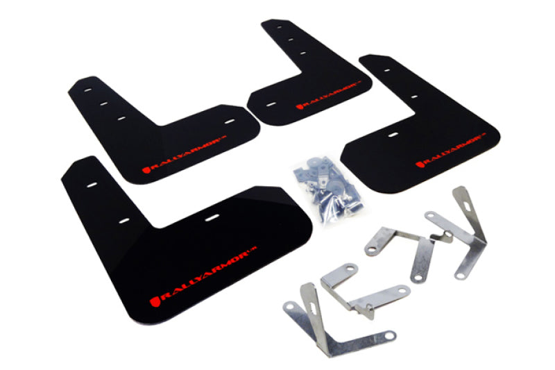 Rally Armor 13+ Subaru BRZ / 13+ Scion FR-S UR Black Mud Flap w/ Red Logo