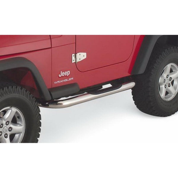 Rampage 1987-1995 Jeep Wrangler(YJ) 3 Inch Round Nerf Bar - Polished