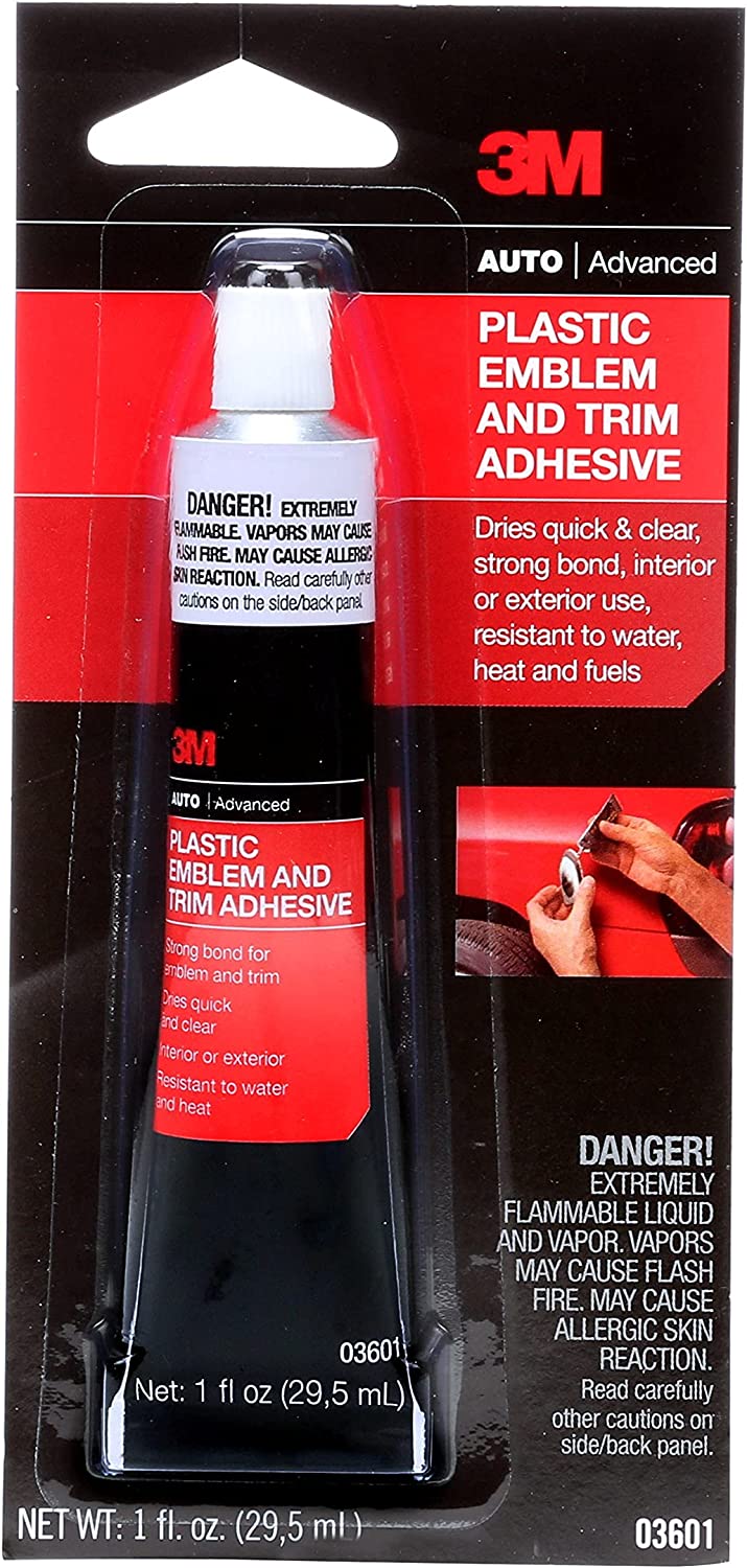 3M Plastic Emblem and Trim Adhesive, 03601, 1 fl oz