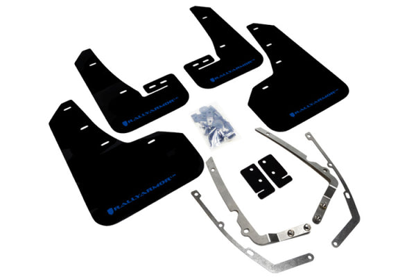 Rally Armor 2015+ VW Golf/GTI/TSI UR Black Mud Flap w/ Blue Logo