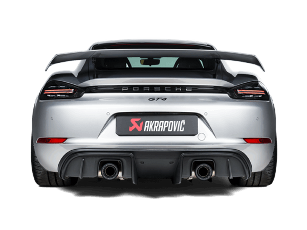 Akrapovic 2020+ Porsche Cayman GT4 (718) Slip-On Race Line (Titanium) (Req Tips / Option 2)