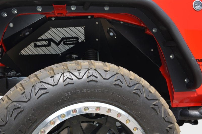 DV8 Offroad 07-18 Jeep Wrangler JK Front Aluminum Inner Fender - Raw