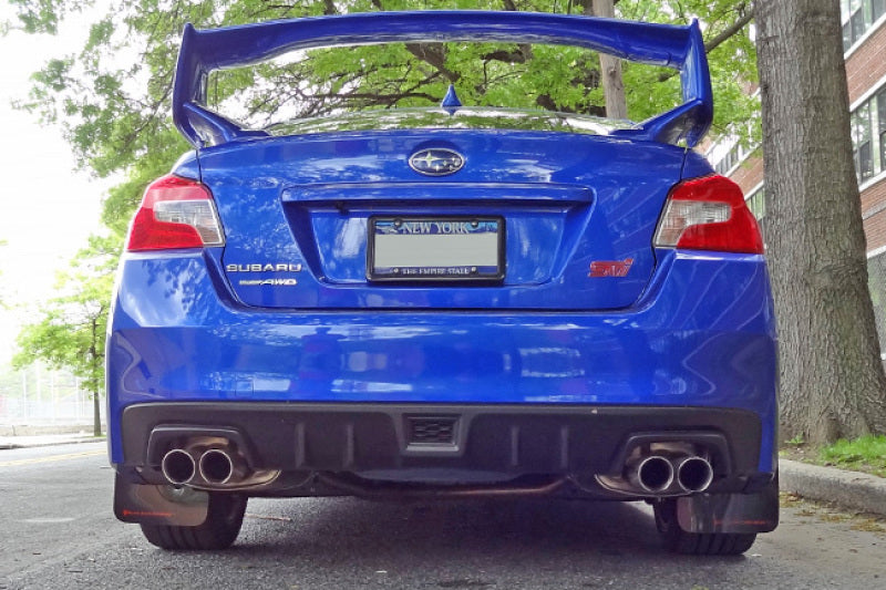 Rally Armor 15+ Subaru WRX & STi Sedan Only UR Black Mud Flap w/ Light Blue Logo