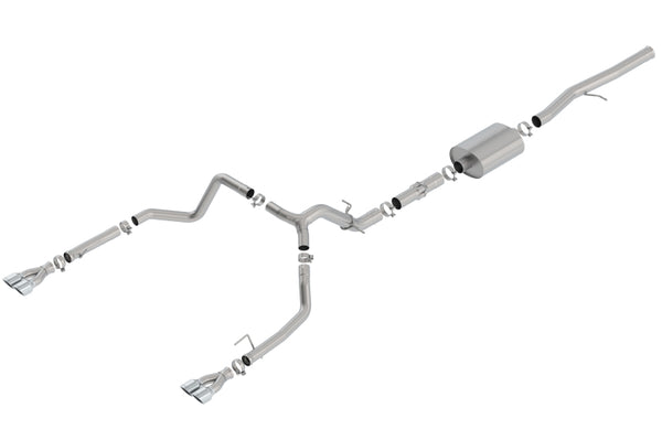 Borla 19 Chevrolet Silverado/GMC Sierra 1500 6.2L SS ATAK Catback Exhaust - Square Chrome Tips