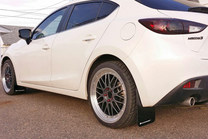 Rally Armor 2014+ Mazda3/Mazdaspeed3 UR Black Mud Flap w/ White Logo