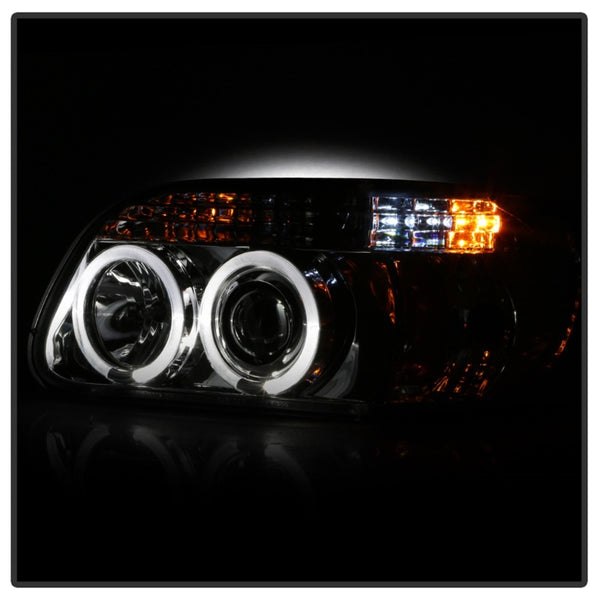 Spyder Ford Explorer 95-01 1PC Projector Headlights LED Halo Chrm PRO-YD-FEXP95-HL-1PC-C