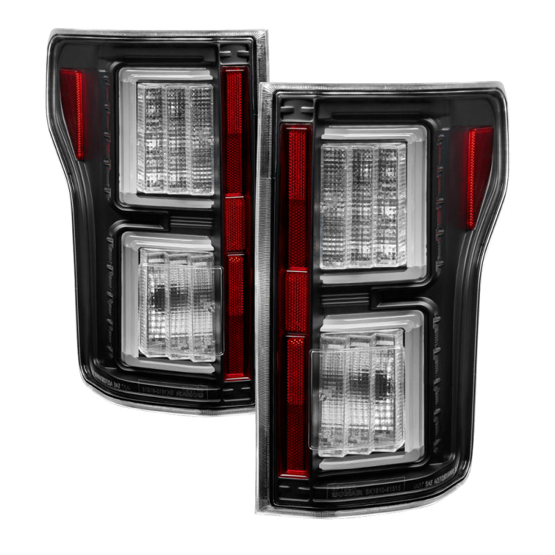 Spyder Ford F150 2015-2017 Light Bar LED Tail Lights - Black ALT-YD-FF15015-LBLED-BK