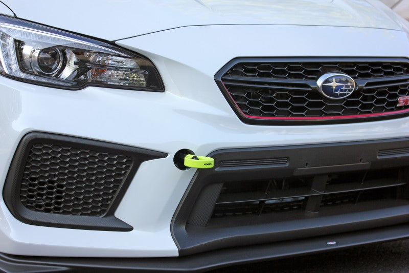 Perrin Tow Hook Kit - Front 2018+ Subaru WRX/STI - Neon Yellow