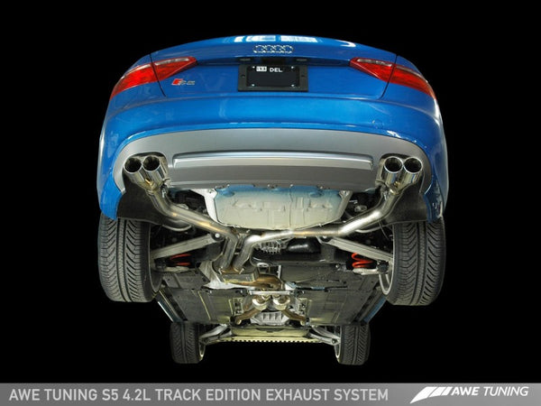 AWE Tuning Audi B8 S5 4.2L Track Edition Exhaust System - Polished Silver Tips