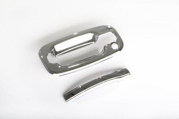 AVS 99-07 Chevy Silverado 1500 (w/Pass Keyhole) Door Handle Covers (2 Door) 4pc Set - Chrome