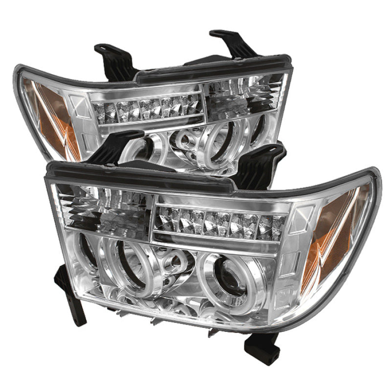 Spyder Toyota Tundra 07-13 Projector Headlights CCFL Halo LED Chrm PRO-YD-TTU07-CCFL-C