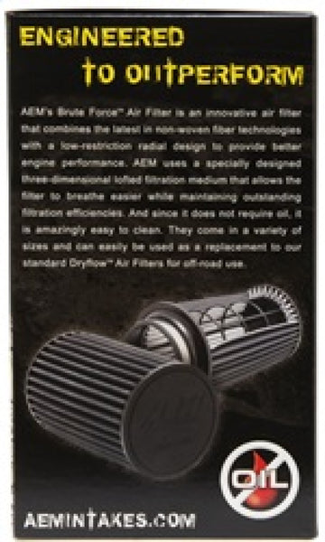 AEM DryFlow Air Filter 5.75in Base OD x 4in Flange ID x 7in H