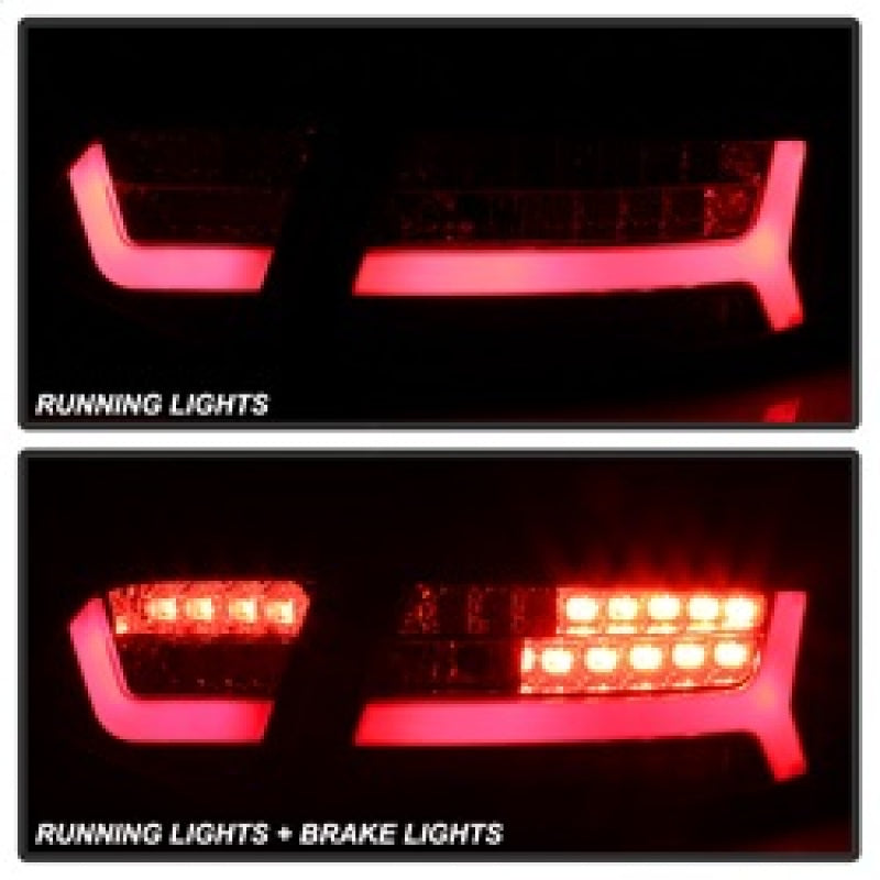 Spyder 09-12 Audi A6 LED Tail Lights - Red Clear (ALT-YD-AA609-LED-RC)