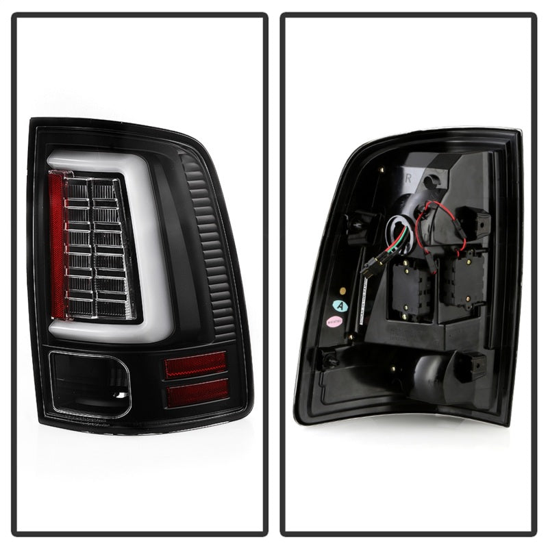 Spyder Dodge Ram 09-18 LED Tail Lights - All Black ALT-YD-DRAM09V2-LED-BKV2 (Incandescent Only)