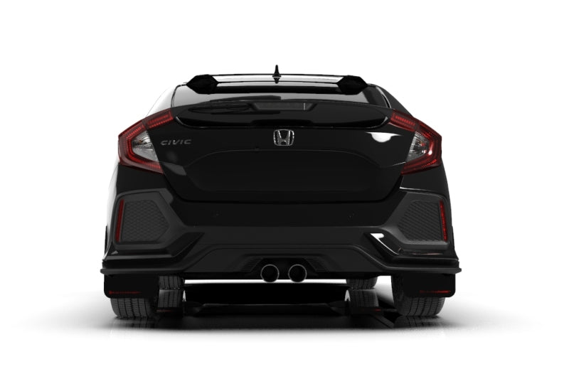 Rally Armor 17-19 Honda Civic Sport Touring UR Black Mud Flap w/ Red Logo