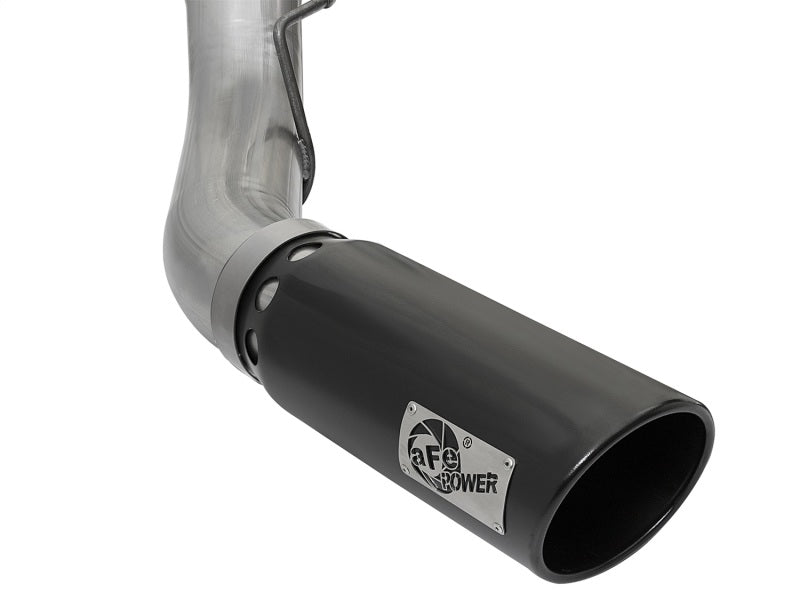 aFe Large Bore-HD 5in DPF Back 409 SS Exhaust System w/Black Tip 2017 Ford Diesel Trucks V8 6.7L(td)