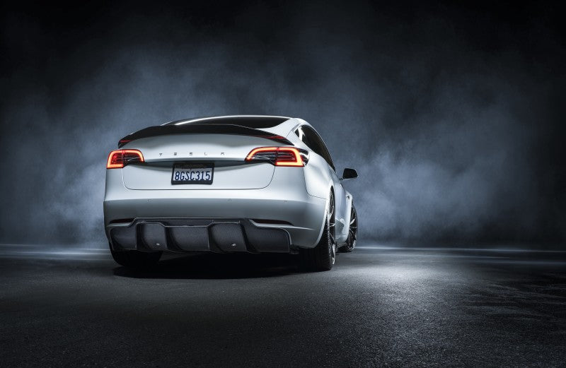 Vorsteiner Tesla Model 3 Volta Rear Diffuser Carbon (Track Edition) Fiber PP 2x2 Glossy