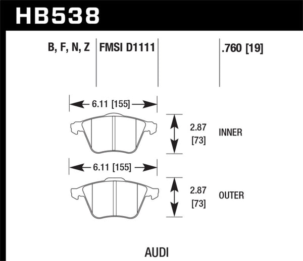 Hawk HP+ Street Brake Pads