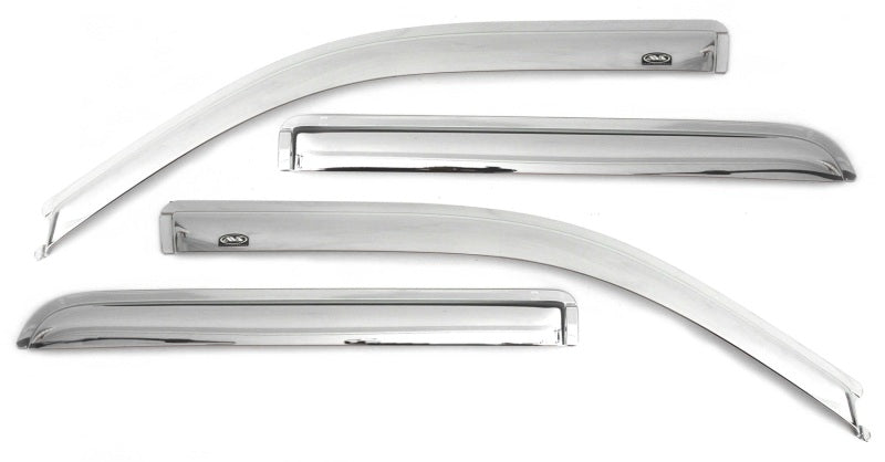 AVS 11-17 Jeep Compass (Old Body Style) Ventvisor Front & Rear Window Deflectors 4pc - Chrome