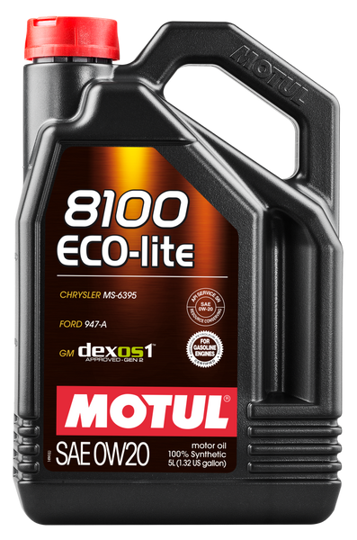 Motul 5L Synthetic Engine Oil 8100 0W20 ECO-LITE