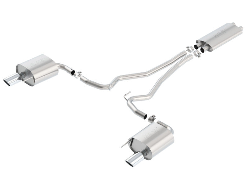 Borla Touring Cat Back 15-17 Ford Mustang 3.7L V6 MT/AT 2.25in Pipe 4in Single Round Rolled Tips