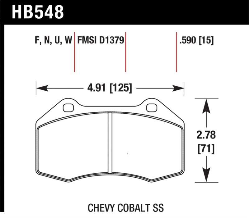 Hawk Renault Clio / Cobalt SS HP+ Street Front Brake Pads