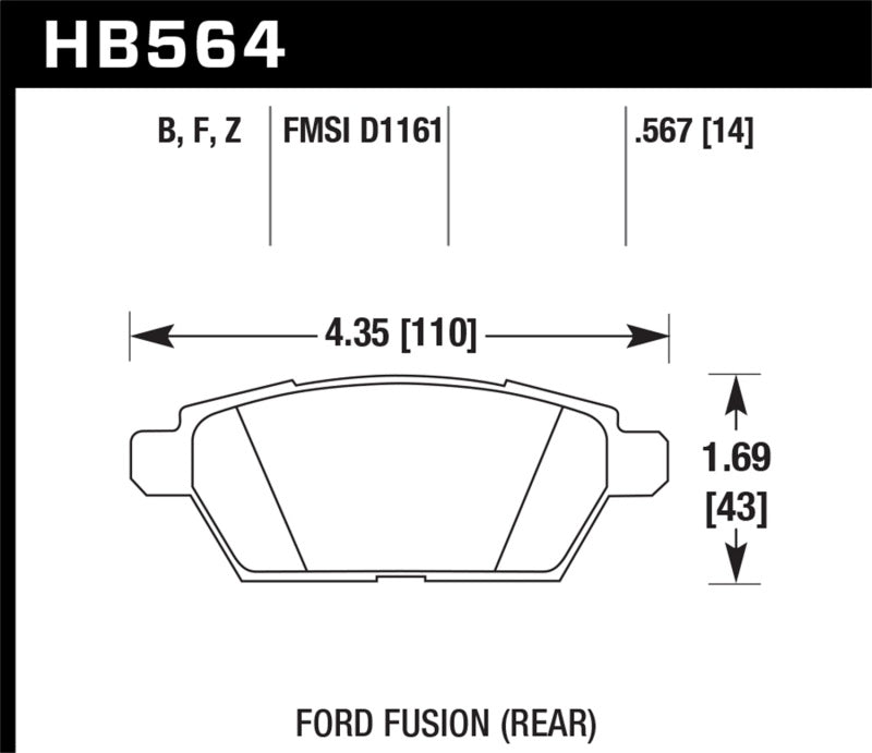 Hawk 06-10 Mazda6 HPS Street Rear Brake Pads