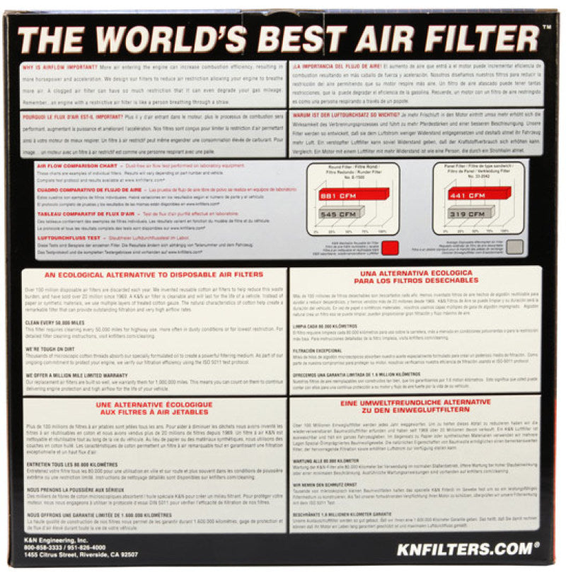 K&N 1985 Buick Oldsmobile V6-3.0L Replacement Air Filter