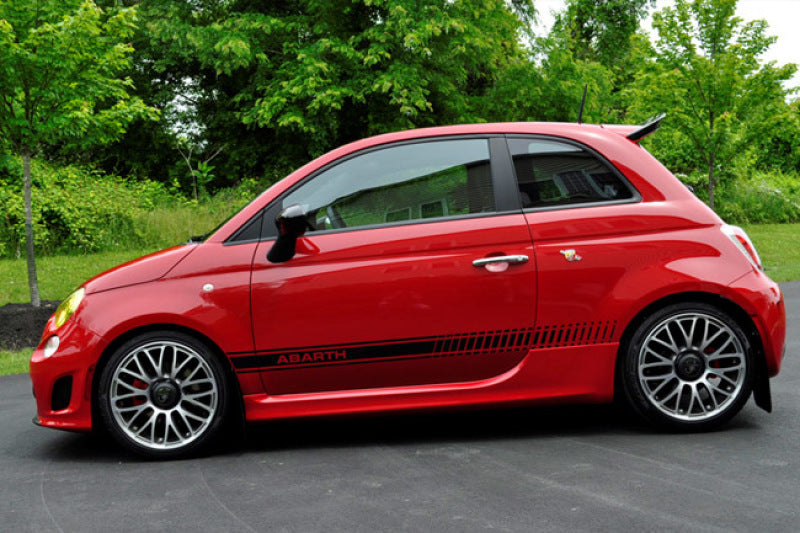 Rally Armor 12+ Fiat 500 (Pop/Sport/Lounge/Abarth) Black Mud Flap w/ Red Logo