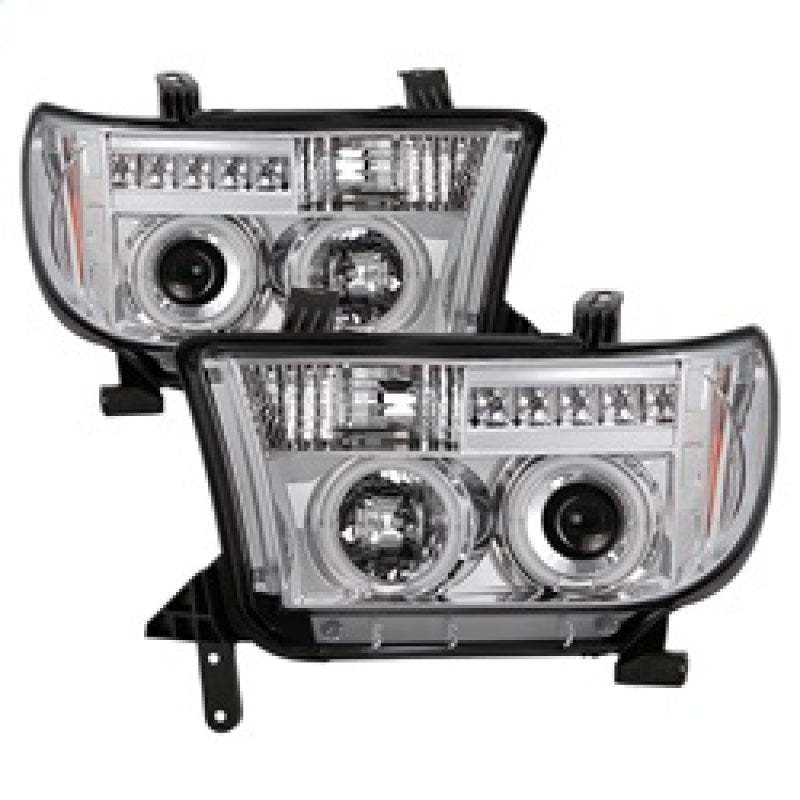 Spyder Toyota Tundra 07-13 Projector Headlights CCFL Halo LED Chrm PRO-YD-TTU07-CCFL-C