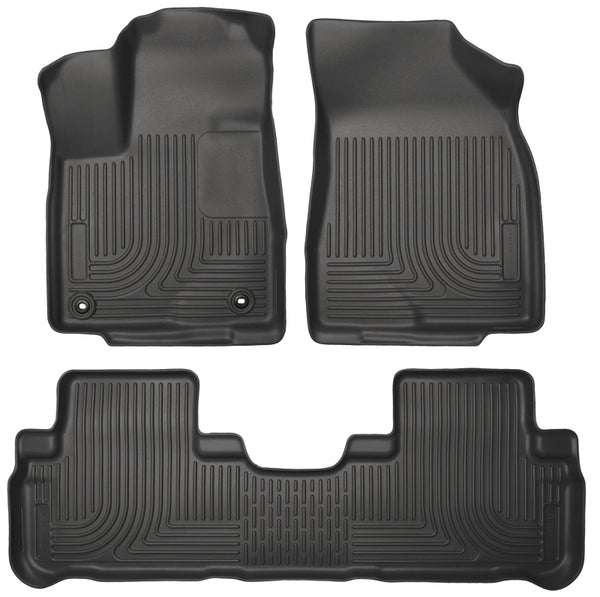 Husky Liners 14 Toyota Highlander Weatherbeater Black Front & 2nd Seat Floor Liners