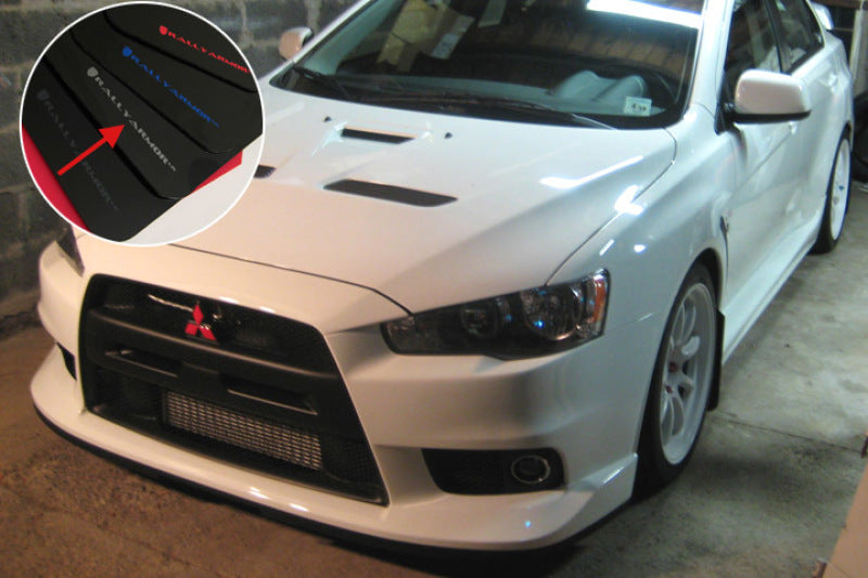 Rally Armor 2008+ Mitsubishi EVO X UR Black Mud Flap w/ Silver Logo