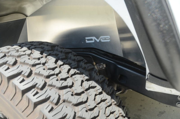 DV8 Offroad 07-18 Jeep Wrangler JK Rear Aluminum Inner Fender - Raw