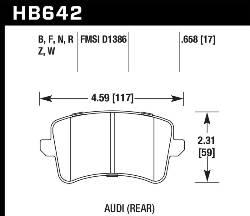 Hawk 09-10 Audi A4/A4 Quattro/A5 Quattro/Q5/S5 / 10 S4 HPS Street Rear Brake Pads