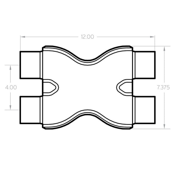 MagnaFlow Smooth Trans X 2.5/2.5 X 12 SS