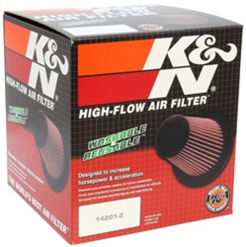 K&N Universal Chrome Round Tapered Air Filter 6in Flange ID x 7.5in Base OD x 5.875in Top OD x 6in H