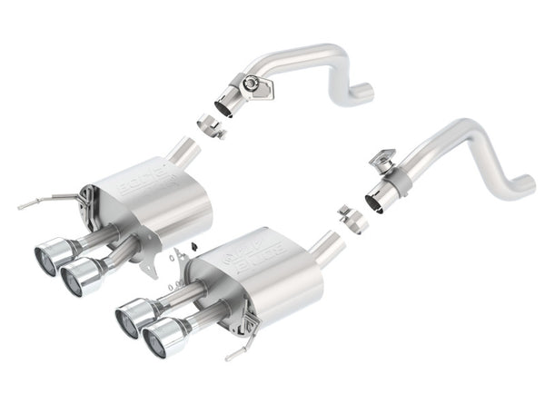 Borla 14-15 Chevy Corvette C7 w/ AFM w/o NPP Atak Rear Section Exhaust Quad Rd RL Tips