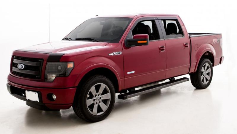 AVS 09-14 Ford F-150 Supercab (Excl. Raptor) Ventvisor & Aeroskin Deflector Combo Kit - Matte Black